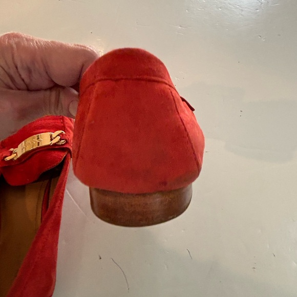 COACH KIMMIE Tomato Red Suede LOAFER SHOES 9.5M - Picture 10 of 14